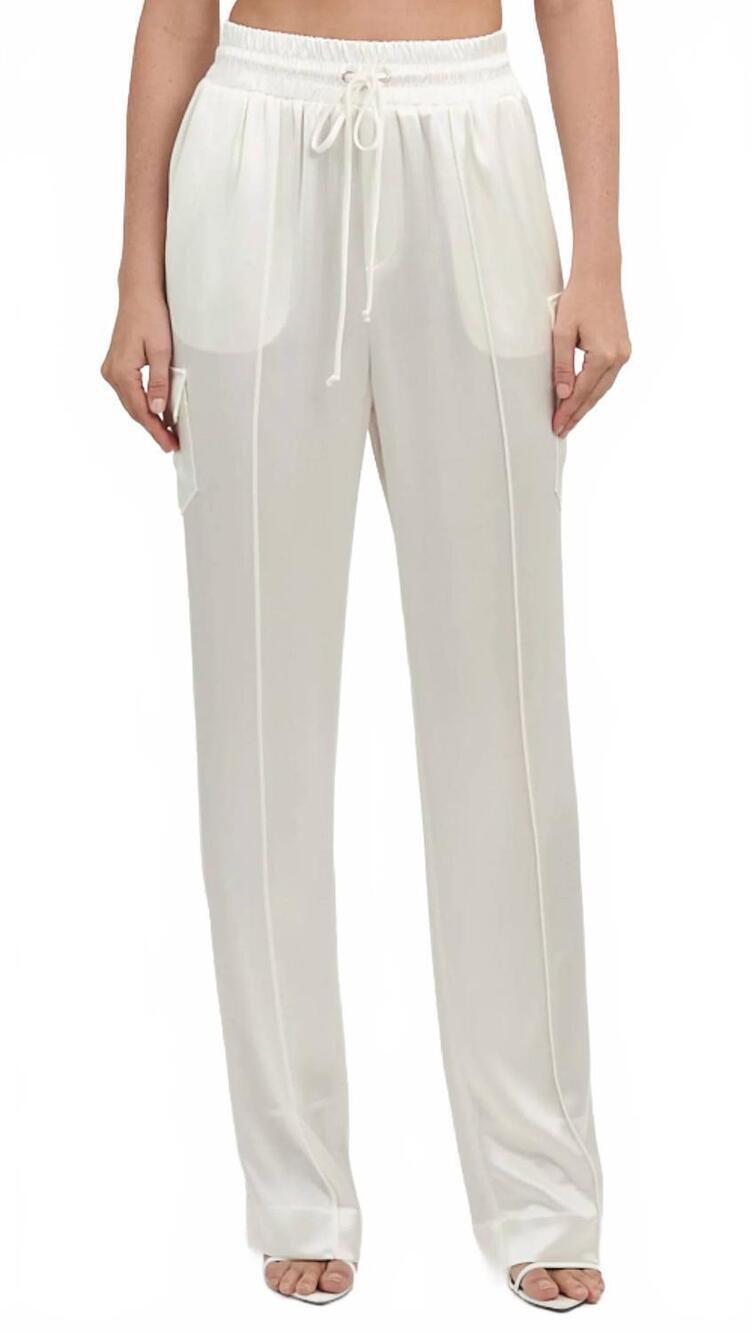 NEW CINQ A SEPT sarie full length pant in white
